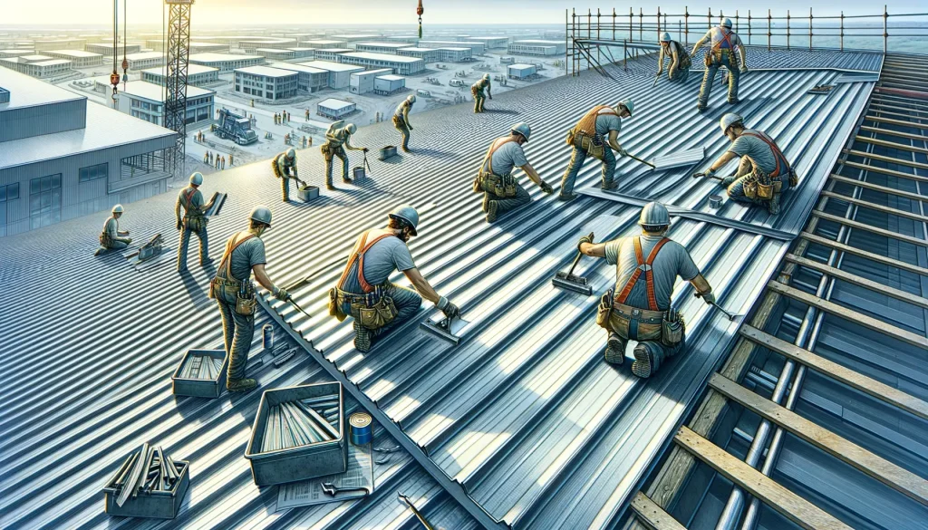 standing seam metal roof installation